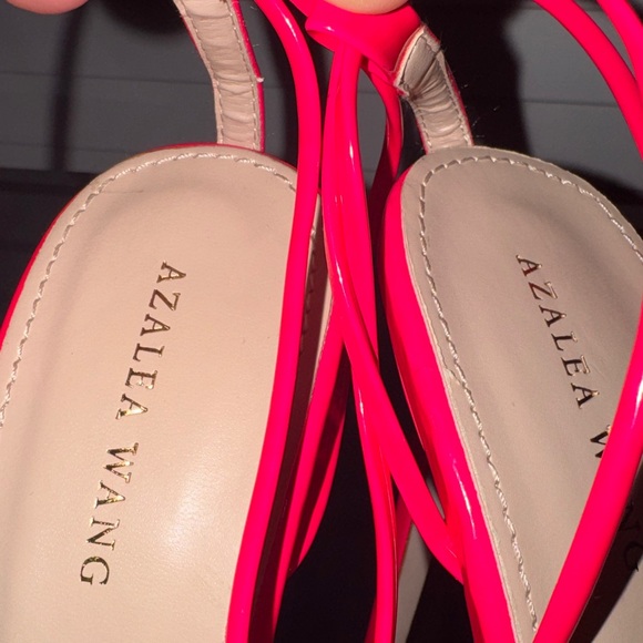 Azalea Wang Hot Pink Lace-Up Stiletto Heels 5.5” Size 9 - Picture 12 of 12